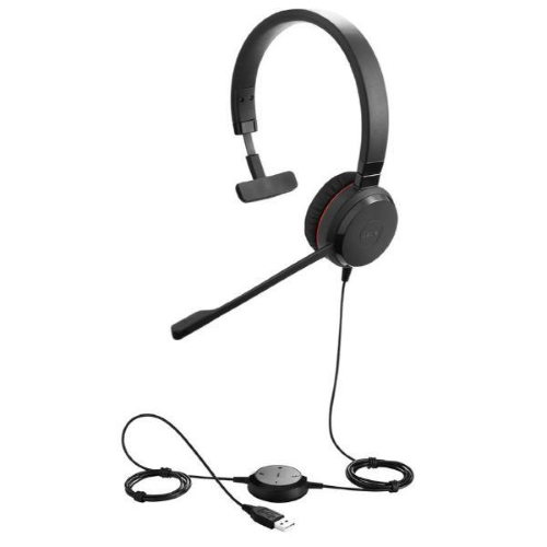 Jabra Evolve 30 II UC Mono - Cuffie con microfono - over ear - cablato - jack 3,5 mm